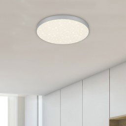 Briloner Flame Star LED ceiling light, Ø 28.7 cm, silver