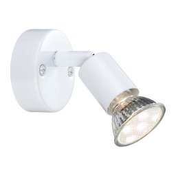 Globo Olana LED wall spotlight, 1-bulb, white