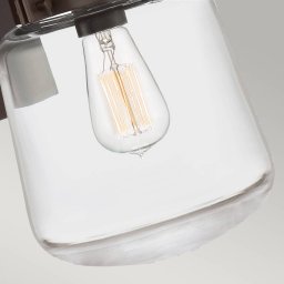 Quintiesse Lasalle outdoor wall lamp, black/clear, 39.3 cm high