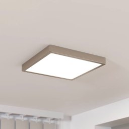 EGLO Surface-mounted LED panel Fueva 5 IP20 830 nickel 28.5x28.5cm