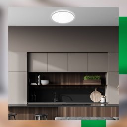 Briloner LED ceiling light Pulap A, matt chrome, Ø 33 cm, plastic