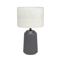 EGLO Capalbio table lamp, grey base/natural lampshade