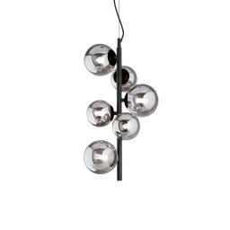 Ideallux Ideal Lux Perlage pendant black 6flg height 52cm
