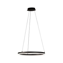 FISCHER & HONSEL Sirko LED pendant light, black/white, metal, CCT, dimmable