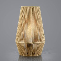 HELL Rope table lamp made of paper, brown, Ø 20 cm