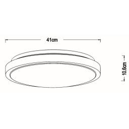 Lucide Dasher LED ceiling light, white, Ø 41 cm, 2700 K, IP44