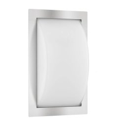 LCD LED outdoor wall light Ivett, stainless steel, sensor
