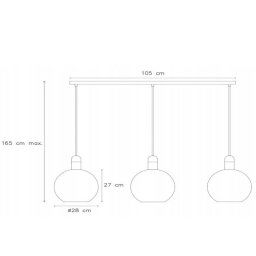 Lucide Julius pendant light, 3-bulb, opal
