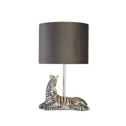 Searchlight Zebra table lamp, black/silver, synthetic resin, 26 cm, E27