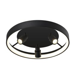 Viokef Denis LED ceiling light, circular with 3 spots