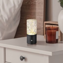 Globo LED table lamp Lunki, matt black, height 19 cm, CCT