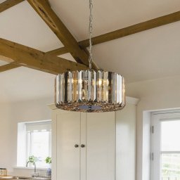 Searchlight Chapeau pendant light crystal elements, Ø 35 cm