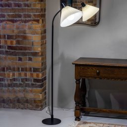 Markslöjd Mira textile floor lamp, black