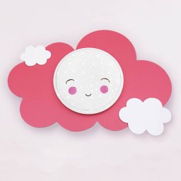 Elobra LED wall light picture cloud Starlight Smile, pink