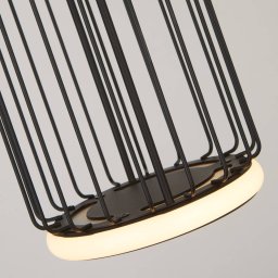 Searchlight Cage LED pendant light, 1-bulb, black