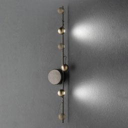Sil-Lux Magnetic B LED wall light, bronze/gold