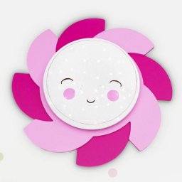 Elobra LED wall light Sun Starlight Smile, pink