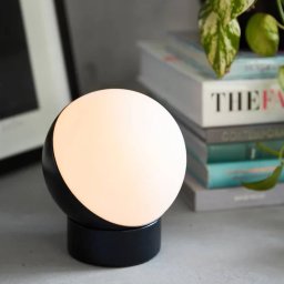 Beacon Lighting Beacon table lamp Mikoh, black metal, glass