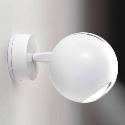 Milan Iluminación Milan Bo-La wall spotlight, round mount, white