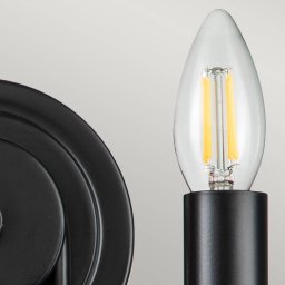 KICHLER Capitol Hill wall light, 2-bulb, black