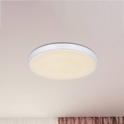 Globo Sonny LED ceiling light, silver, CCT, Ø 50.5 cm