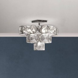 Searchlight Glacier ceiling light, acrylic lampshade, clear