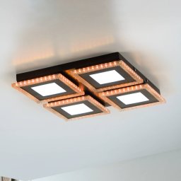 JUST LIGHT. GmbH Acri LED ceiling lamp CCT RGB remote 44 x 44 cm