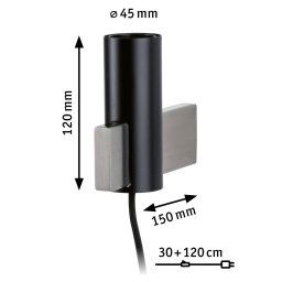 Paulmann Aik wall light with cable and plug