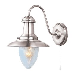 Searchlight Fisherman wall light in silver