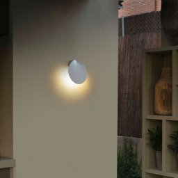 FARO BARCELONA Lotus LED outdoor wall light in white