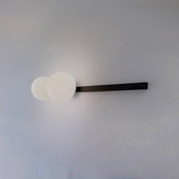 ALDEX Garda 2 wall light, black, metal, glass, 2-bulb