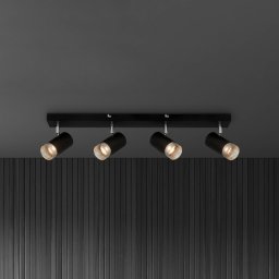 Briloner Plek GU10 downlight black/silver 4-bulb