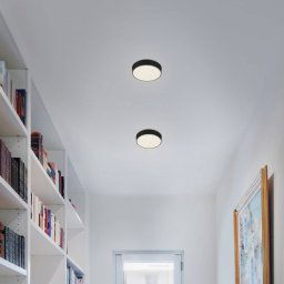 Briloner Flame Star LED ceiling light, Ø 15.7 cm, black