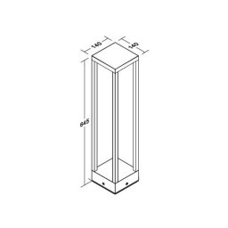 BRUMBERG LED path light Abee, graphite, IP54, height 65 cm