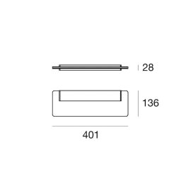 Linea Light LED wall light Skinny, anodised aluminium, aluminium, PMMA, up/down