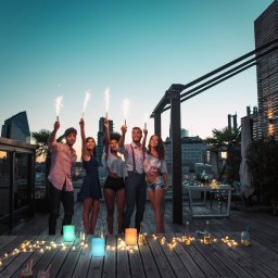 FH Lighting Ceppo LED solar lamp 3,000 K RGB, dimmable, white