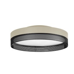 HELL Mesh LED ceiling light, Ø 45 cm, sand/black