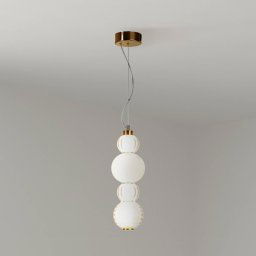Maytoni LED pendant light Collar, gold glass Ø 14.7 cm 3,000 K
