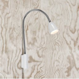 Markslöjd Tulip LED wall lamp with cable and plug, white