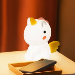 FH Lighting LED bedside table lamp Unicorno, unicorn, RGB, dimmable