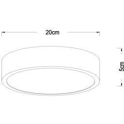 Lucide LED ceiling light Unar, black, Ø 20 cm