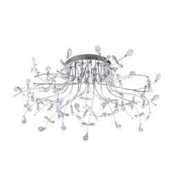 HELL Crystal ceiling light, chrome, 77 cm