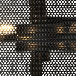 Searchlight Fishnet ceiling light made of metal, black