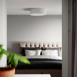 By Rydéns Vita ceiling light, Ø 60 cm, white, linen