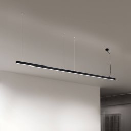 ORION LED ceiling light Bounce, black, length 113 cm, CCT, aluminium