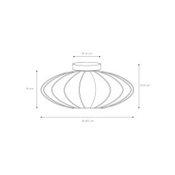 Lucide Corina ceiling light, cream, Ø 40 cm, E27