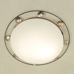 Holländer Fraterna ceiling light, glass, metal, Ø 52 cm