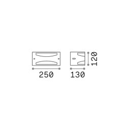 Ideallux Ideal Lux outdoor wall lamp Rex-3, anthracite, aluminium, width 25 cm