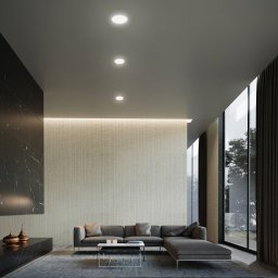 Briloner LED recessed spotlight Plat, white, Ø 10 cm, 4,000K