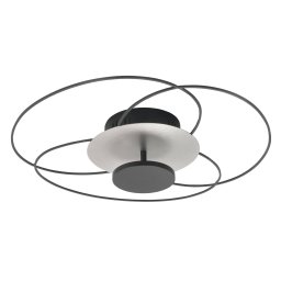 HighLight LED ceiling light Fiore, 2,700 K, black/nickel